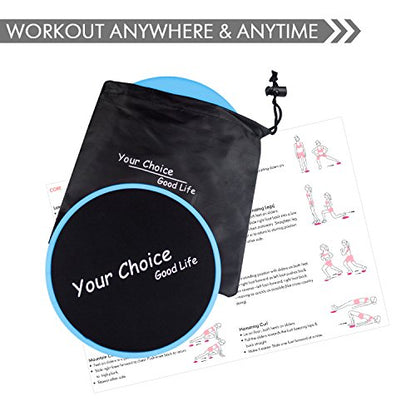 Core Sliders - Dual Sided Exercise Gliding Discs for Carpet & Hardwood, 7" Workout Sliders