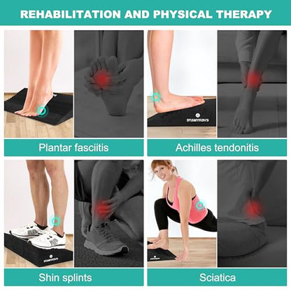EVERYMATE Squat Wedge, Extra Large Squat Wedge Block, Squat Wedges Weightlifting, Calf Stretching, Slant Board for Squats, Heel Elevated Squat Wedge, Knees Over Toes Squats, Calf Wedge Stretching Block - size: 20 degrees