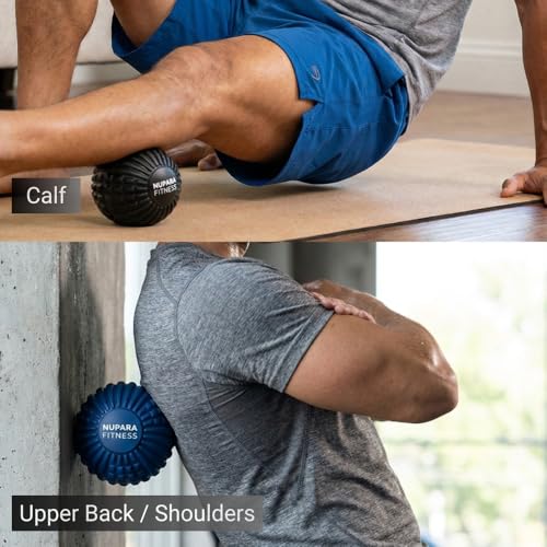 Massage Ball - Myofascial Release Ball for Recovery in Muscles, Shoulder, and Back. Trigger Point Massage and Pressure Point Therapy. (5-inch) - color: Black