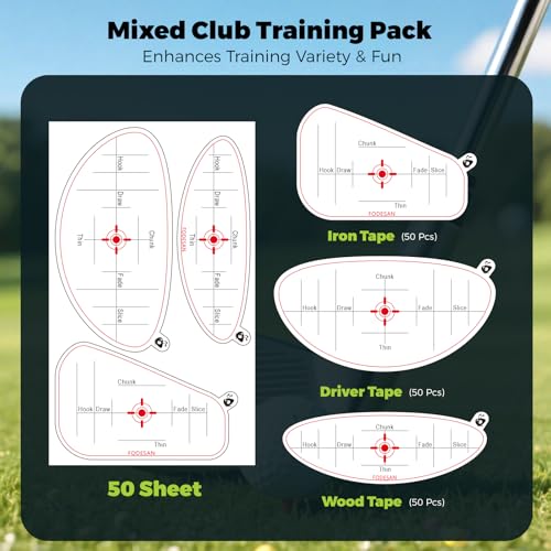 Golf Impact Tape, Golf Training Aid for Instant Impact Feedback - style: 150PC-Right-Handed Stickers