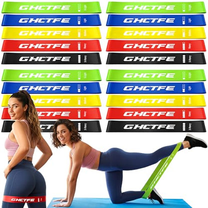 20PCS Resistance Bands Bulk Set +15 Pcs Fabric Resistance Bands for Legs – Non-Slip Booty Bands Set for Workout, Yoga, Squat & Hip Training, Gift for Team Fitness