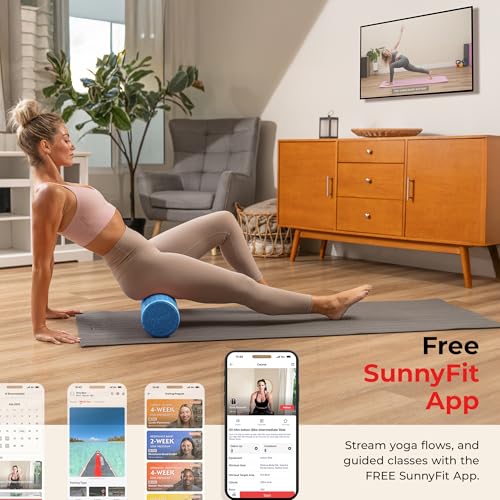 Sunny Health & Fitness 18" Blue High-Density Yoga Foam Roller - color: Blue, size: 18-Inch