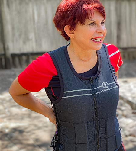 Hyperwear Hyper Vest FIT Weighted Vest for Women Walking & Bone Health – Adjustable USA Steel Weights, Machine Washable – Osteoporosis Exercise, No Chest Weights - 10 lb or 5 lb Options