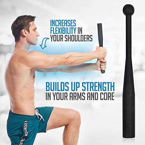 Logest Steel Mace Exercise Club - Heavy Duty Steel Indian Clubs Perfect for Strength Training and Rehabilitation Improves Grip and Full Body Workouts Available in 5 10 15 20 25 30 Pounds - color: 25LB