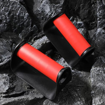 SOLUSTRE Push up Bars for Floor Workout, Non-slip Push up Handles, Red Portable Strength Training Equipment for Home Fitness and Calisthenics