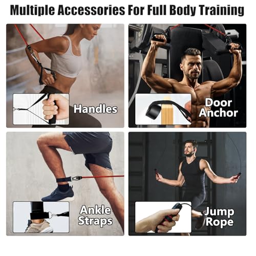 Multifunctional Push Up Board Home Strength Training Equipment With 15 Fitness Accessories Pilates Bar Resistance Band Roller Wheel Full Body Workout Home Gym Equipment