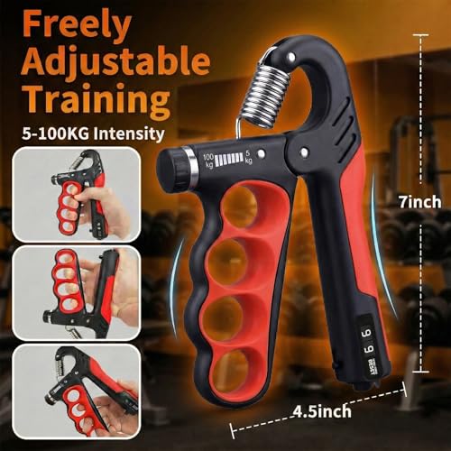 Grip Strengthener Forearm Strengthener Hand Grips Strengthener Kit(11-220 LBS) Adjustable Resistance Grip Strength Trainer with Counter –for Musicians Athletes and Injury Recovery