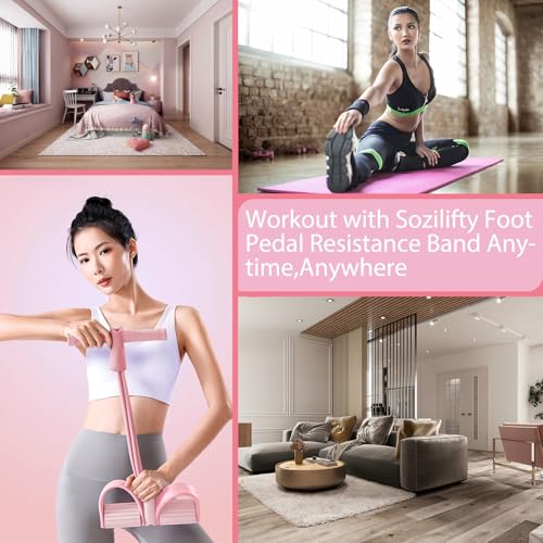 6-Tube Pedal Puller Resistance Rope,Foot Pedal Resistance Band,Yoga Elastic Exercise Bands, for Women Jump Fitness, Abdomen/Arm Weight/Waist/Leg Stretching Slimming Training