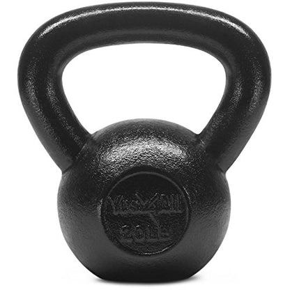 Yes4All Kettlebell Sets, 5 - 10 - 15 - 20 - 25 - 30 LB Cast Iron Strength Training Kettlebells, Wide Handles & Flat Bottom, Multi-Level from Beginners to Pros for Strength Training & Home Gym