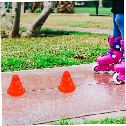 Toddmomy Skating Sign Bucket Practice Cones Small Traffic Cones Training Cones Play Cones Plastic Cones Sports - color: Orange