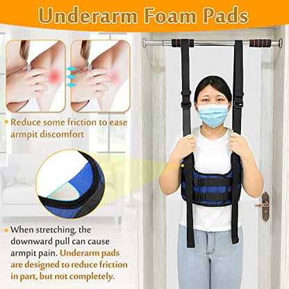 Back Stretcher, Lumbar Traction Device, Spine Decompression Belt for Pain Relief, Spinal Back Stretcher Belt, Thoracic Spinal Decompression Harness, Portable Stretching Device (Medium)