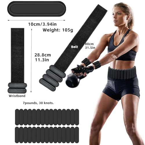BBK Up to LBS Adjustable Weighted Belt For Women and Men, Weighted Walking Exercise Belt for Gym, Strength Training, Wrist & Ankle