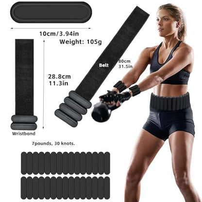 BBK Up to LBS Adjustable Weighted Belt For Women and Men, Weighted Walking Exercise Belt for Gym, Strength Training, Wrist & Ankle