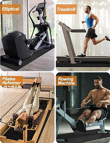 Treadmill Mat 96"x36", WERCHO Walking Pad Mat for Carpet Hardwood Floors 6mm Heavy-Duty Exercise Equipment Mat for Rowing Machine, Treadmil Pad, Spin Bike, Elliptical Trainer, Home, Gym