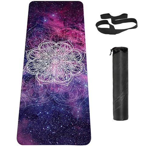 Non Slip Yoga Mat TPE Workout Mat for Men Women, Thick Workout Mat with Carrying Strap, Fitness Mats for Exercise, Yoga, Fitness, Pilates, Floor Workouts (72" x 24" x 6mm)