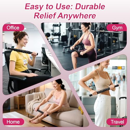 Massage Roller, Muscle Roller Stick, Neck Massager Roller, Therapy Stick for Legs, Calf, Thigh, Lipo Roller for Muscle Relief, Massage Rolling Pin for Trigger Points, Help Sore Muscle Recovery