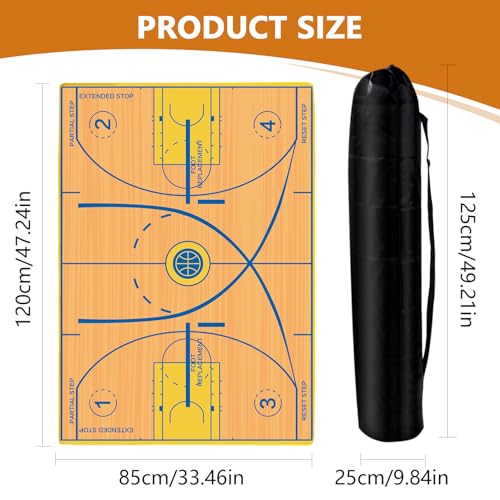 Portable Basketball Footwork Training Mat, Basketball Training Equipment, Agility Footstep Training Mat, Durable Non-Slip Basketball Footwork Training Equipment for All Ages to Improve Speed, Strength and Coordination