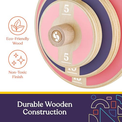 Special Supplies Kids Wooden Workout Play Weights Set - Adjustable Dumbbells and Barbell Set for Home Gym Equipment, Exercise Workout Set for Fitness Activities (Dumbbells)