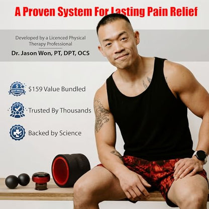 10-Min Daily Recovery System – Cupping Therapy Set w/ Electric Cupping Machine, 6" Massage Wheel & Peanut Ball – Deep Tissue Massage Tools for Back Pain Relief, Red Light Function, Muscle Recovery