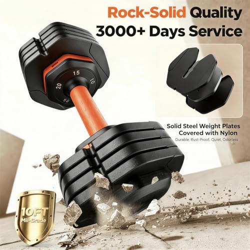 2026 FDB2 Updated Adjustable Dumbbell Set of 2, 110lbs/50lbs Weights Dumbbell Set with Storage Box, 25lbs/55lbs Adjustable Weights with Anti-slip Silicone Grip, Weight Set For Home Gym Suit both Men and Women