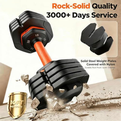 2026 FDB2 Updated Adjustable Dumbbell Set of 2, 110lbs/50lbs Weights Dumbbell Set with Storage Box, 25lbs/55lbs Adjustable Weights with Anti-slip Silicone Grip, Weight Set For Home Gym Suit both Men and Women
