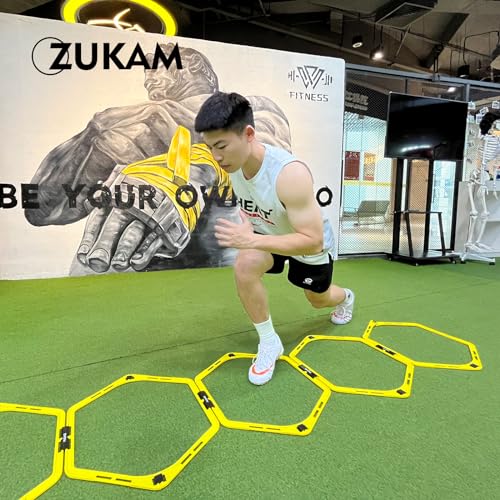 Hex Agility Rings for Speed Training & Agility Footwork Training Speed Hurdles Ladder - size: 6 RING