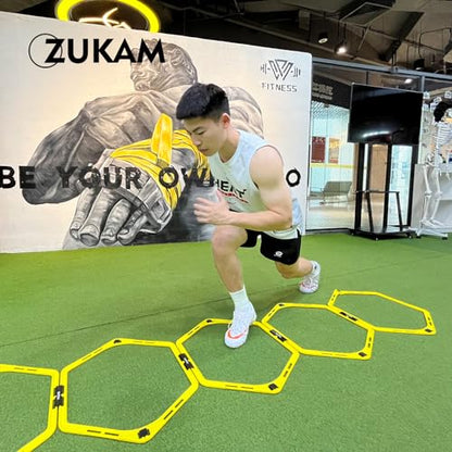 Hex Agility Rings for Speed Training & Agility Footwork Training Speed Hurdles Ladder - size: 6 RING