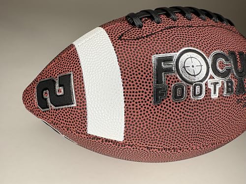 Focus Football - Concentration Training System - Leather Ball with Numbers for Improved Youth Catching Performance
