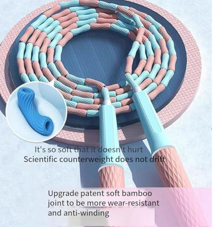 2 Pack Jump Rope for Fitness, Upgraded Segmented Jumping Rope for Workout, Adjustable Skipping Rope Speed Rope for Men & Women, Tangle-Free Kids Jump Rope with Soft Non-slip Handles