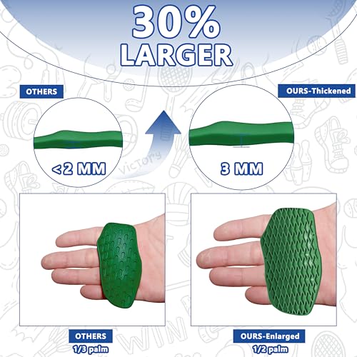 Large Anti-Slip Gym Workout Grips for WeightLifting,Silicone Hand Protector - color: Green