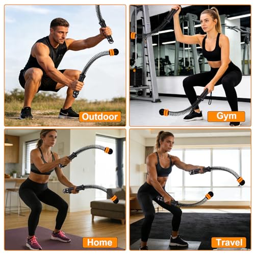 Adjustable Ropeless Battle Ropes, Heavy Duty Portable Cordless Battle Ropes, Suitable for Silent Fitness Tool for Total-Body Sculpting, Cardio and Fat Burn, Home Gym Strength