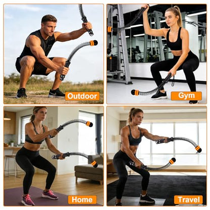 Adjustable Ropeless Battle Ropes, Heavy Duty Portable Cordless Battle Ropes, Suitable for Silent Fitness Tool for Total-Body Sculpting, Cardio and Fat Burn, Home Gym Strength