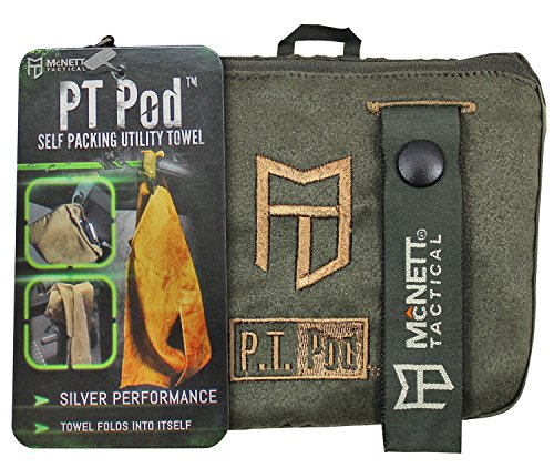 GEAR AID McNett Tactical PT Pod Microfiber Towel for Workouts and Fitness, 20" x 32" - color: Od Green