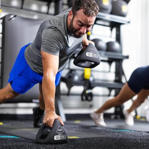 TRX YBell Neo Series 3-in-1 Kettlebell, Dumbbell and Push Up Bar Workout Equipment | Commercial Grade Neoprene Coated Surface | Perfect for Strength Training & Conditioning Workouts | Bundle - size: 108lbs 6-Pack