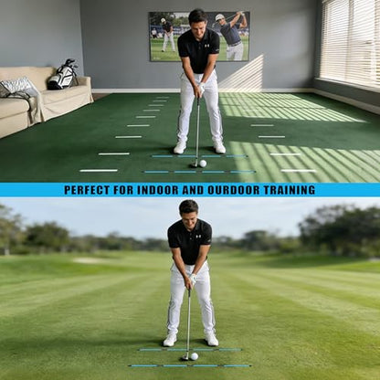 CHAMPKEY Premium Foldable 40" Golf Alignment Sticks 4 Pack - Posture Correction and Shot Accuracy Golf Training Aid - color: Blue