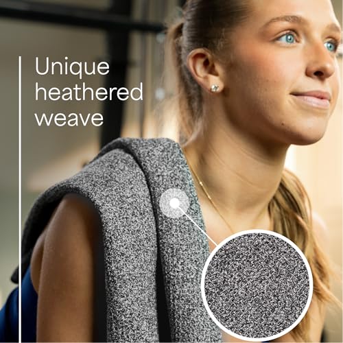 S&T INC. Microfiber Gym Towels with Snappable Hang Loop, Quick-Dry Workout, Yoga & Sports Towels, Soft Absorbent Towels for Gym, Travel & Home, 16 x 27 Inches, 6 Pack
