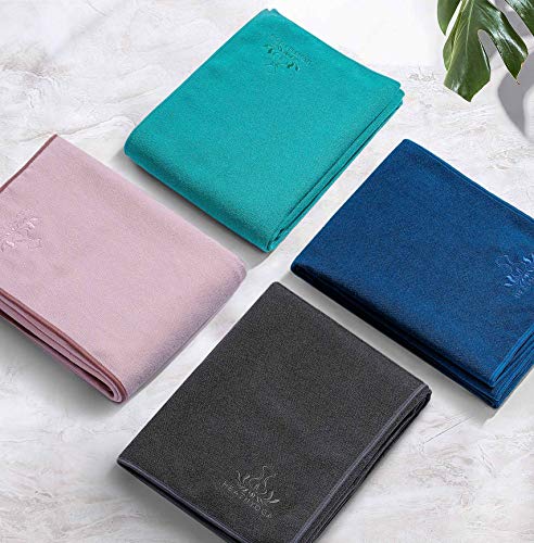 Yoga Mat Towel Non Slip for Hot Yoga Towel with Silicone Grip & Free Spray Bottle, 72"X26" Extra Large Microfiber Yoga Towel for Bikram, Pilates, Fitness