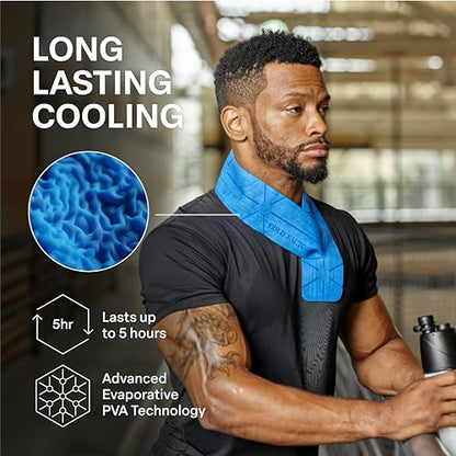 COLD FACTOR Instant PVA Cooling Towels, Cooling Neck Wraps, Blue, 3 Pack - color: Blue