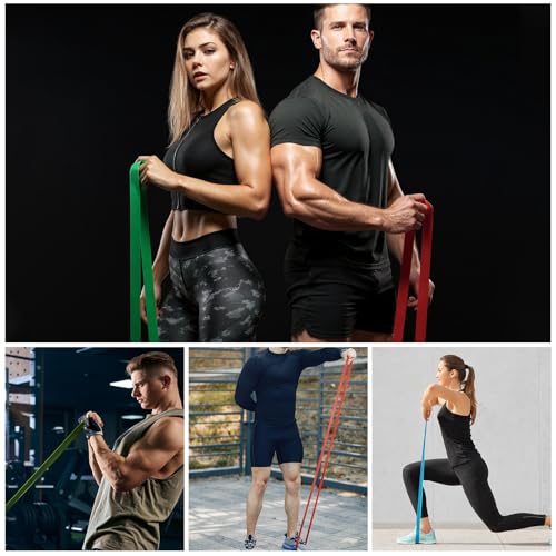 Pull Up Assistance Bands Set 6 Pcs, Resistance Workout Exercise Bands for Men & Women, Muscle Training, Physical Therapy, Working Out, Body Stretching