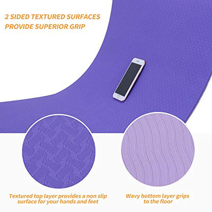 Yoga Starter Kit - 11-Piece Set with Yoga Blocks, Strap, Ball, Mat, Carrying Strap, Net Bag, Cooling Towel