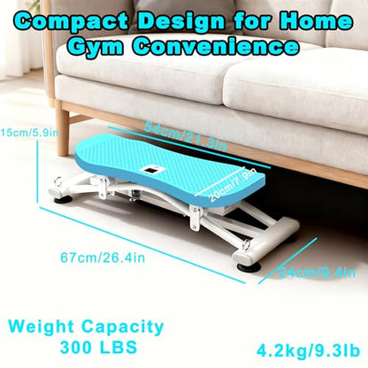 Sliding Ski Simulator with Resistance Bands, Indoor Skiing Fitness Equipment with Non-Slip Base for Home Gym, Full-Body Cardio Training Machine for Core Leg Arm Workout