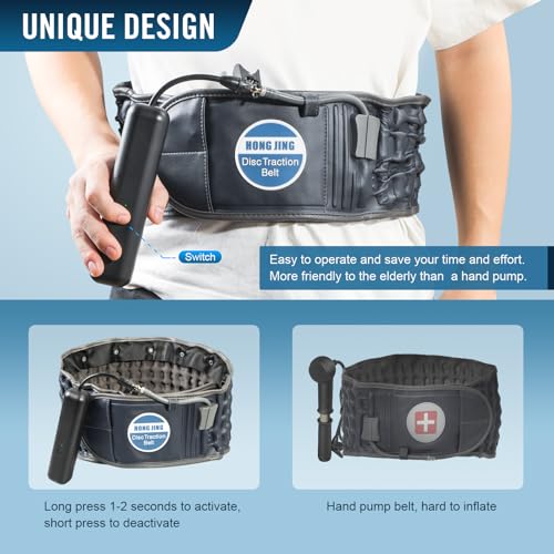 HONGJING Electric Pump Decompression Belt for Lower Back Pain Relief