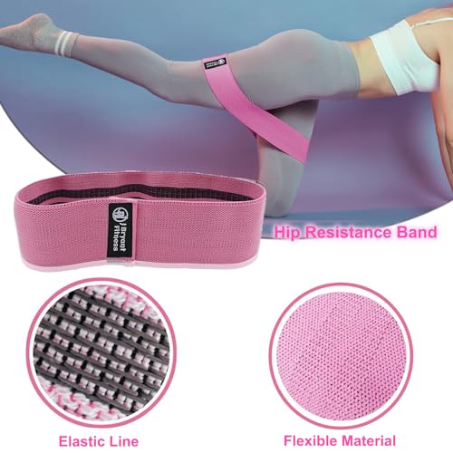 J Bryant Barbell Pad Set with 2 Ankle Straps for Cable Machines Hip Resistance Band Weight Lifting Straps Thick Cushion Hip-Thrusts Pad with Carry Bag for Squats Bench Press Workout - color: pink set