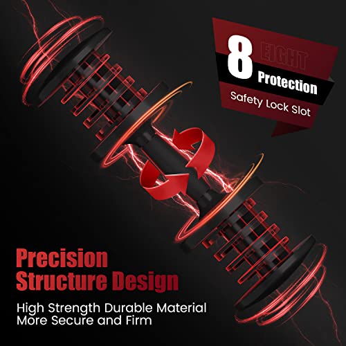 Flash Limp Adjustable Dumbbells 55LB Single Dumbbell 5 in 1 Free Dumbbell Weight Adjust with Anti-Slip Metal Handle, Ideal for Full-Body Home Gym Workouts