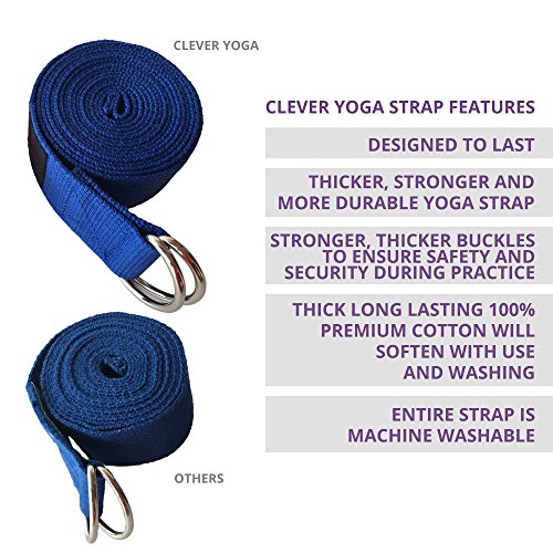 8 ft Yoga Strap for Exercise & Physical Therapy, Leg Stretching Strap Yoga Accessories & Stretching Equipment, Leg Stretcher for Women & Men, Home Workout Essentials