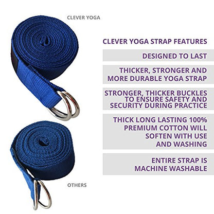 8 ft Yoga Strap for Exercise & Physical Therapy, Leg Stretching Strap Yoga Accessories & Stretching Equipment, Leg Stretcher for Women & Men, Home Workout Essentials