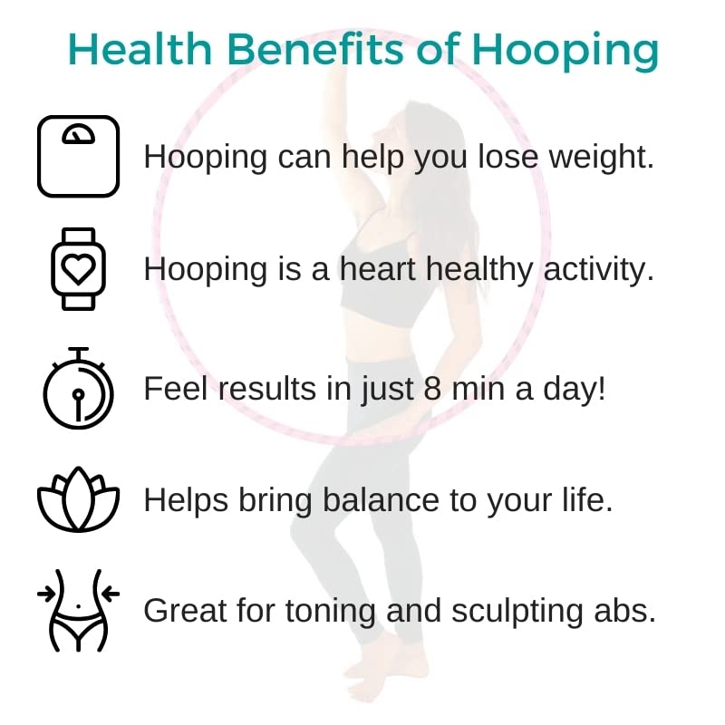 The Spinsterz Beginner Hoop: Weighted Fitness Hula-Hoop for Adults Weight Loss, Waist Exercise Ring for Cardio & Core, Adjustable Quality Detachable Hula Shaper for Beginners, Made in USA - Burgundy