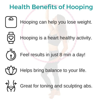 The Spinsterz Beginner Hoop: Weighted Fitness Hula-Hoop for Adults Weight Loss, Waist Exercise Ring for Cardio & Core, Adjustable Quality Detachable Hula Shaper for Beginners, Made in USA - Burgundy