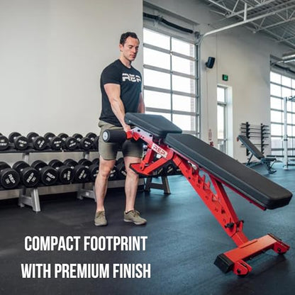Rep Fitness Adjustable Bench – AB-3000 FID – Flat/Incline/Decline - color: Matte Blue