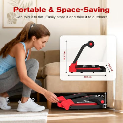 DERACY Sit Up Exercise Equipment, Adjustable Ab Machine, Multi-Functional Sit Up Machine, Ab Workout Equipment, Ab Trainer Machine for Women Men - color: RED